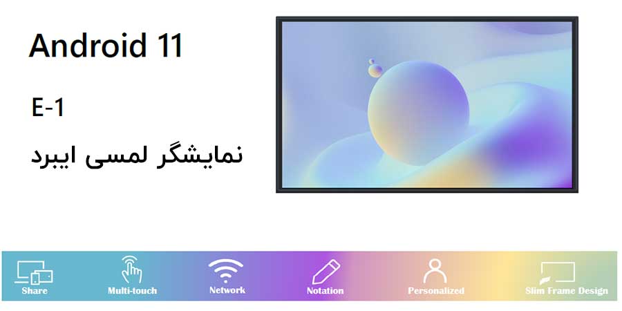 نمایشگر لمسی نانو استیل E-Board E1 Android 11