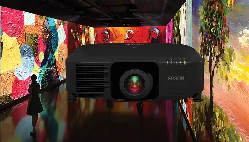 ویدئوپروژکتور EB-PQ2008B لیزری 3LCD با روشنایی 8,000 لومن و کیفیت 4K –مشکی