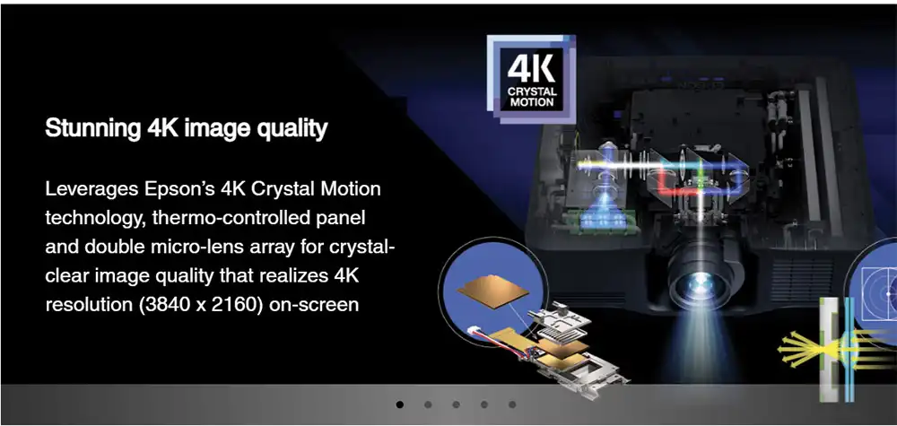 کیفیت تصویر و وضوح 4K EB-PQ2213B