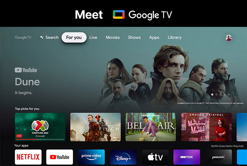 راهاندازی با یک لمس Formovie Xming PageOne google tv
