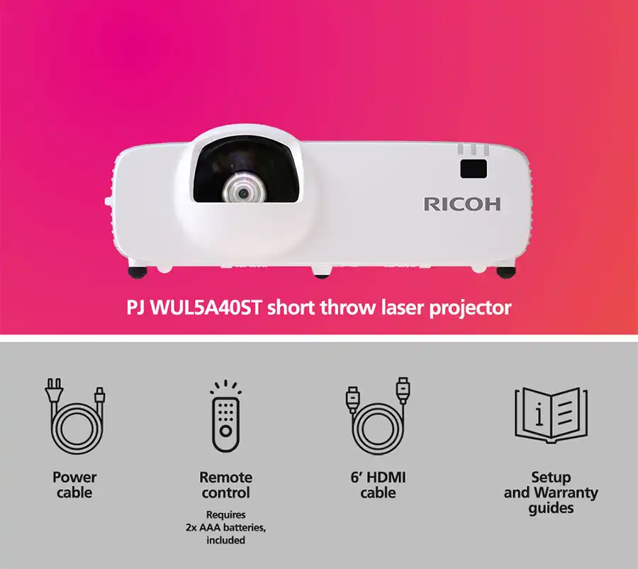 ویدئو پروژکتور لیزری کوتاه برد Ricoh WUL5A40ST