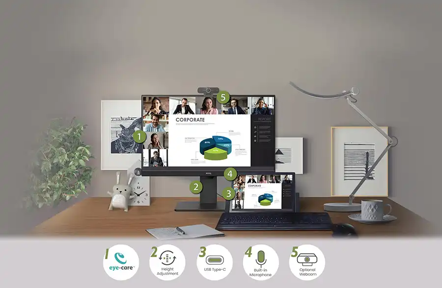 BenQ GW2485TC برای سبک امروزی کار و یادگیری در خانه 