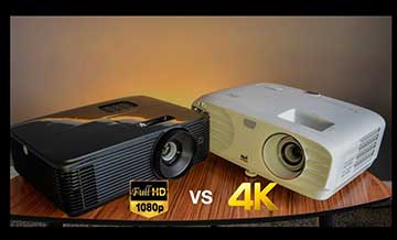 مقایسه ویدئو پروژکتور 4K با ویدئو پروژکتور FULL HD