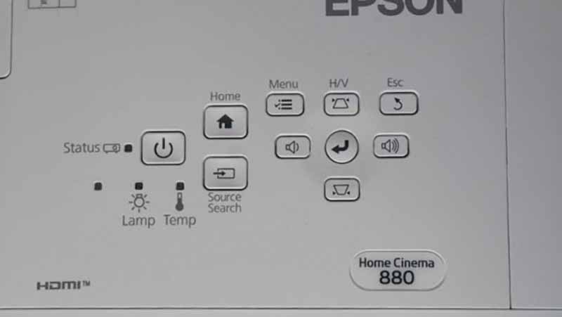 Epson-HC880-control-panel