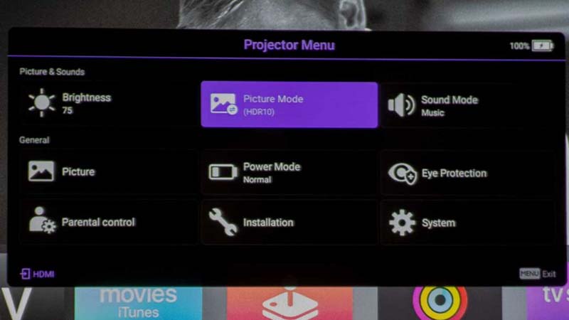 BenQ-GS50-Projector-Menu