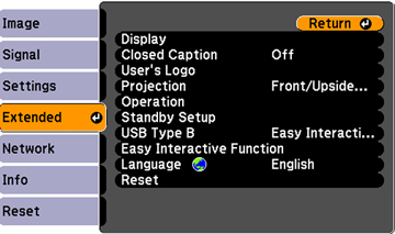 گزینه Extended