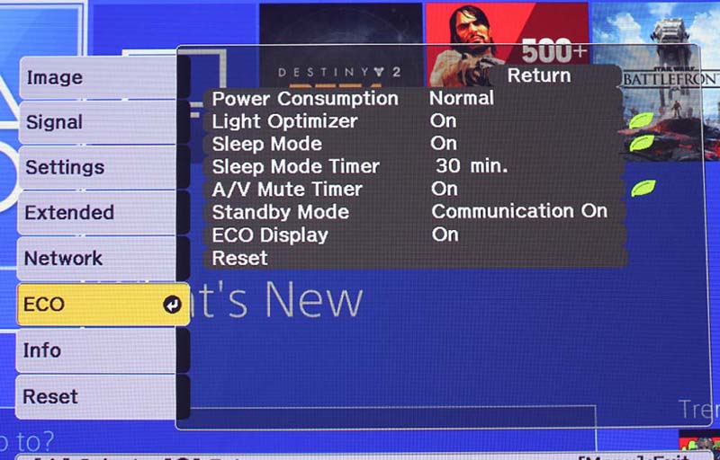 Epson-Brightlink-696Ui_Eco-Menu