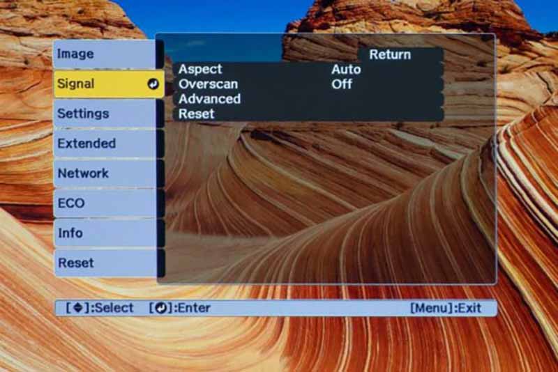 Epson-HC880-Menu