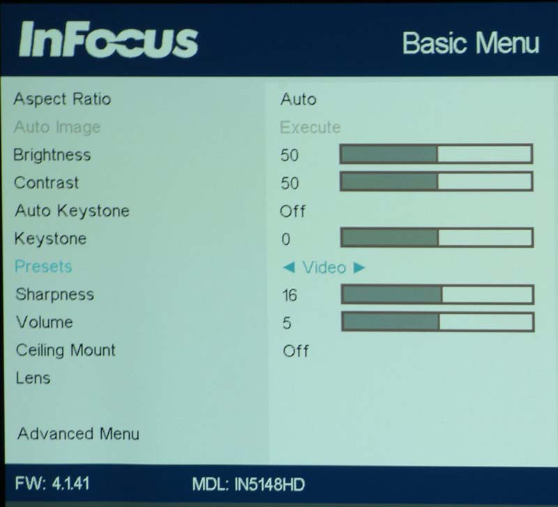 InFocus-IN5148HD-Menu-1-basic