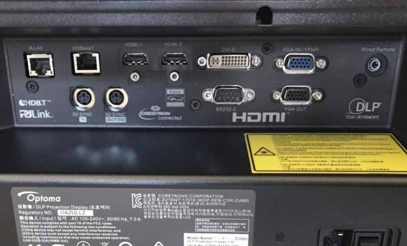 Optoma-ZU660_Inputs-and-Connectors