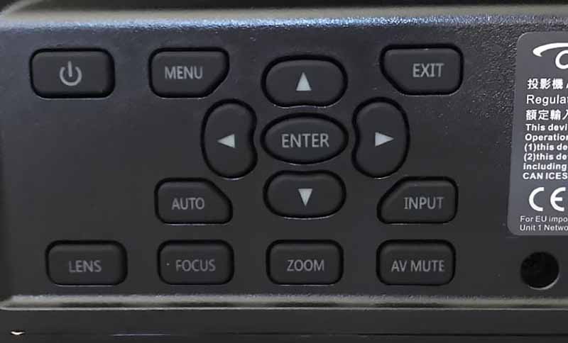 Optoma-ZU660_Control-Panel
