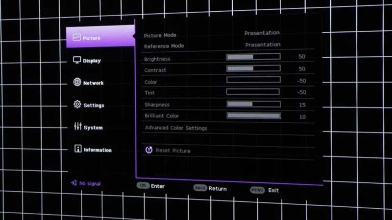 BenQ_LH820ST_Menu