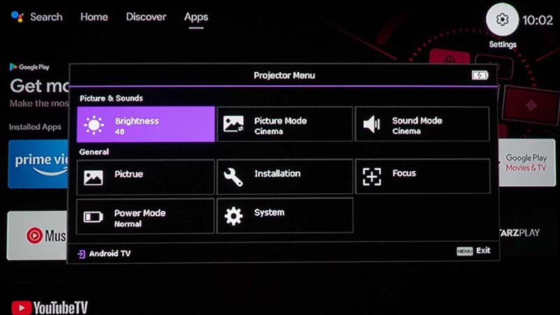 BenQ-GV30-Projector-Menu