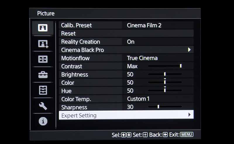 VPL-VW385ES_menus_picture_expert_setting