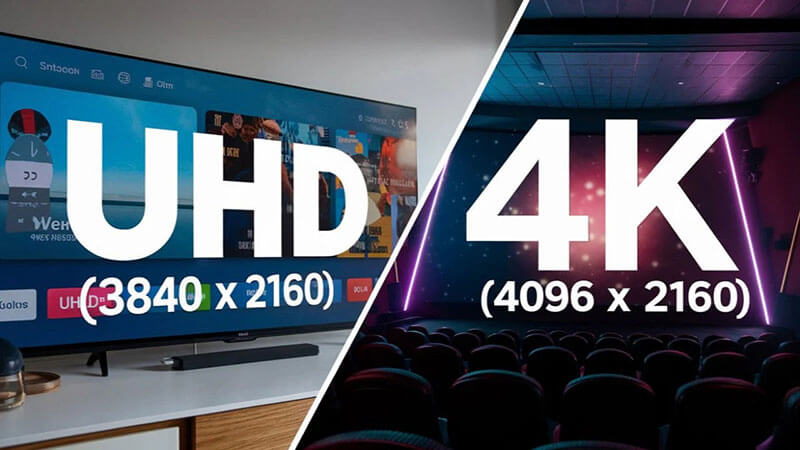 تفاوت فنی 4K و UHD