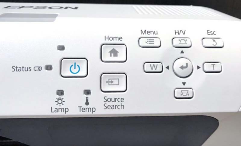Epson-PowerLite-675W_Control-Panel