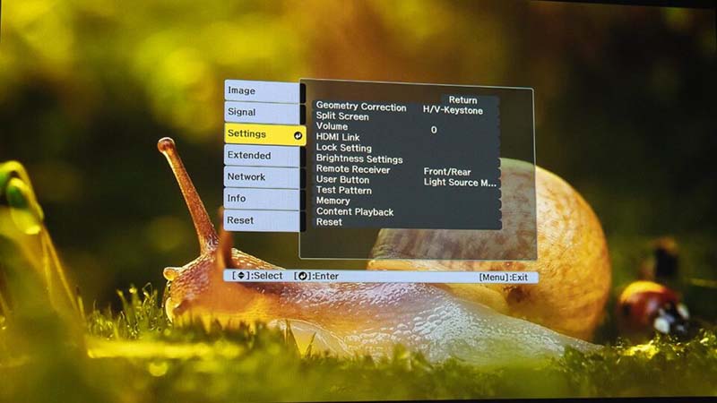 Epson-PowerLite-L570U-menu