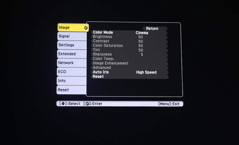 Epson_PowerLite_108_Menu_Image