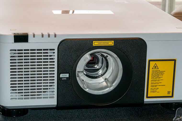 NEC-PX1005QL-Front-Lens-Mount-and-intake-vent