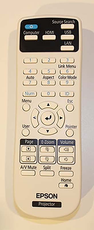 EpsonPowerLiteL610W.HardwareRemote