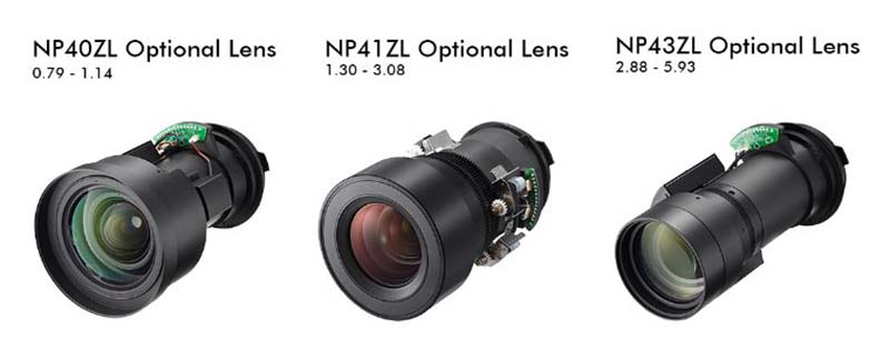 NEC-NP-PA653UL-Interchangeable-Lens-Options
