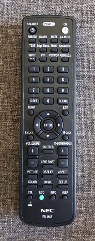 NEC-NP-PA653UL-Remote-Control