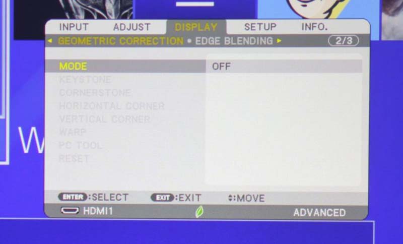 NEC-NP-PA653UL-Display-Menu-Geometric-Correction
