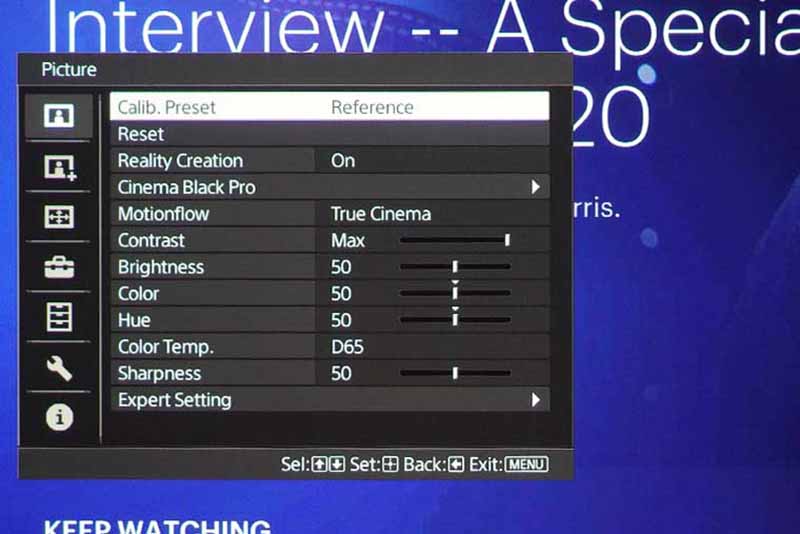 Sony-VW915ES-Menu