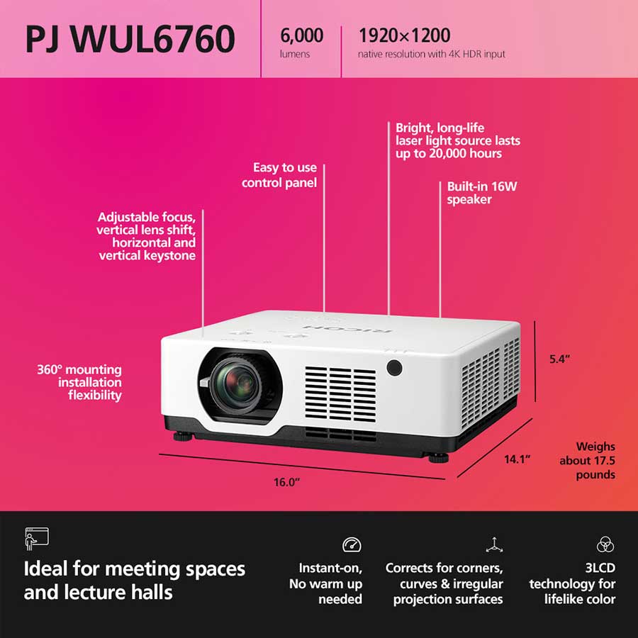ویدئو پروژکتور ریکو RICOH PJ WUL6760