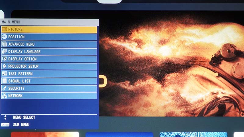 Panasonic_PT-FRQ50_Menu