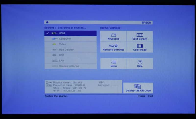 Epson_PowerLite_1785W_Home_Screen