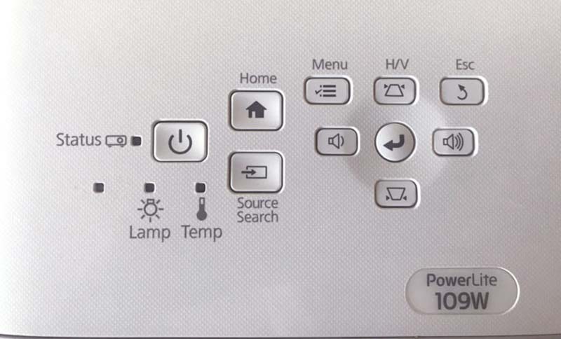 Epson-PowerLite-109W_Control-Panel
