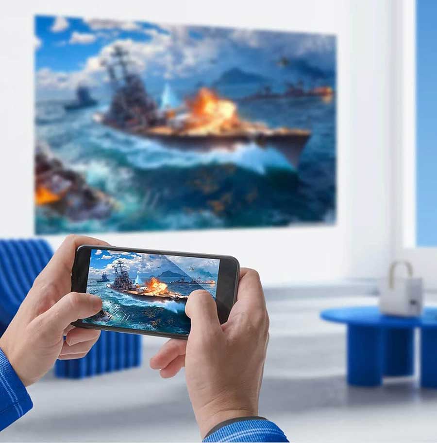 نحوه اتصال ویدئو پروژکتور ونبو به تلفن همراه