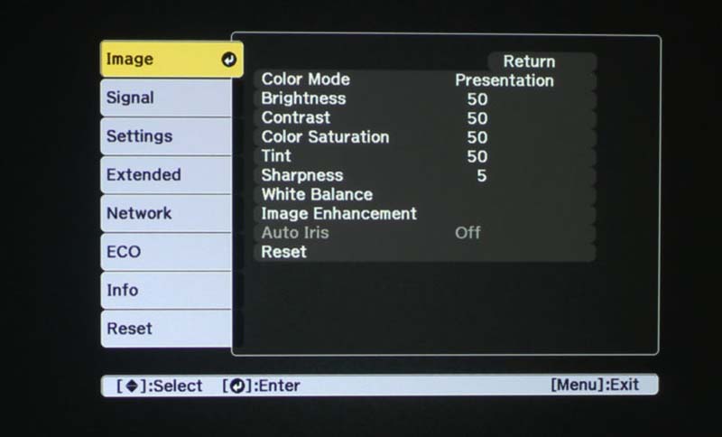 Epson-PowerLite-U50-Menu-1_Image-Menu