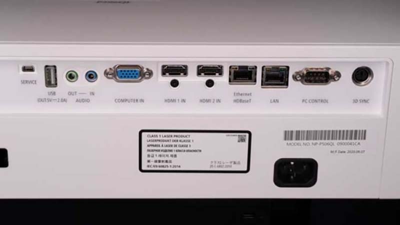NEC-P506QL-Connections