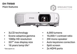 ویدئو پروژکتور اپسون  EPSON EH-TW840 